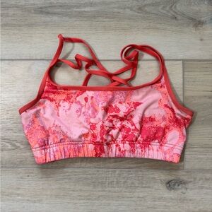 Pink and Orange Sports Bra